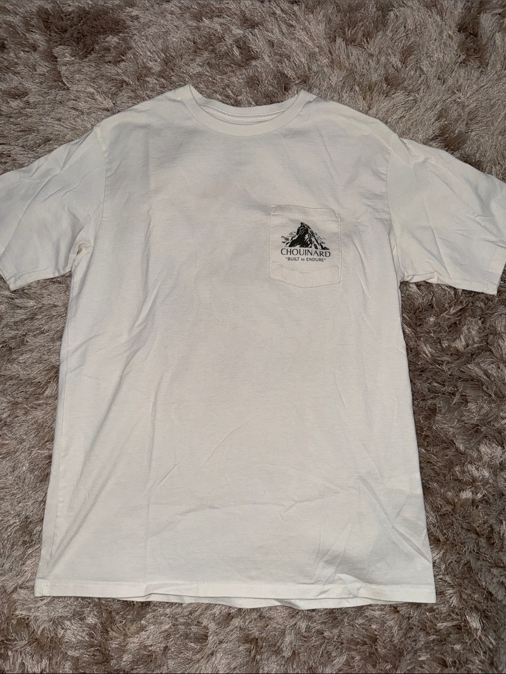 Patagonia White Short Sleeve Pocket Tee with Small Logo